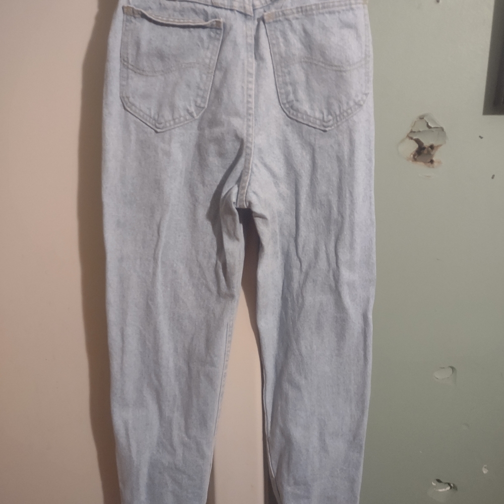 Woman's 90's style Lee light wash mix rise straight leg denim jeans 10‎ long